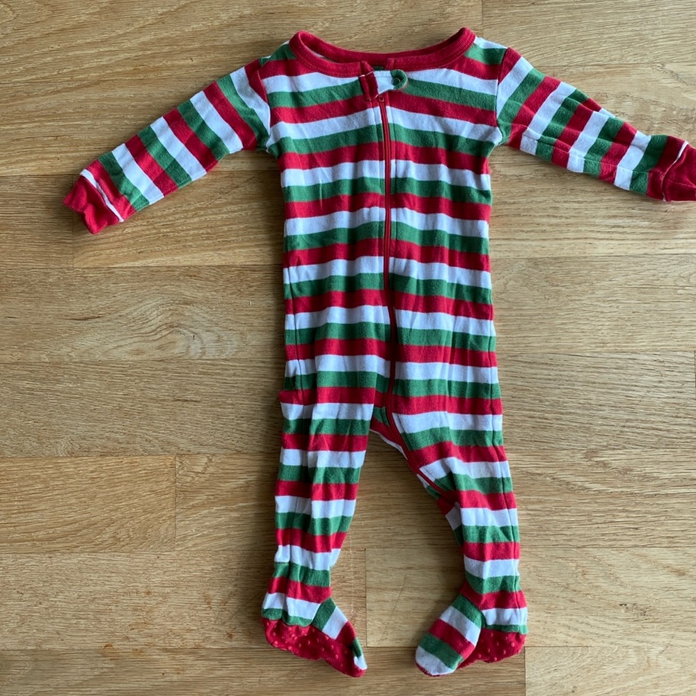 LEVERET | CHRISTMAS PAJAMAS, FOOTED ONESIE